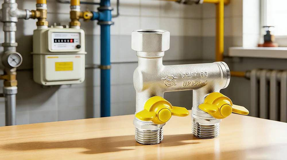 삼방향 가스 밸브의 응용 및 작동 원리.